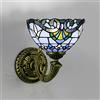 WDBZTJ Applique Da Parete in Stile Tiffany, Lampada Da Parete in Vetro Colorato Fatto A Mano Da 20 Cm, Applique Decorativa Da Comodino in Metallo Per Soggiorno, Camera Da Letto, Bagno, Corridoio,E