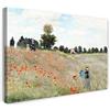 Printed Paintings Stampa su Tela (120x80cm): Claude Monet - Campo di Papaveri