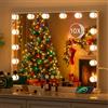 Dradaomull Specchio Trucco con Luci, Specchio Hollywood da Tavolo con 14 Lampadine LED, 3 colori di illuminazione, Specchio da trucco con USB e ingranditore 10x, Installazione su tavolo e a parete - 50*40cm