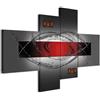 B&D XXL - Quadro 200x90 cm 4 Pezzi - Stampa su Tela Strutturata XXL Grande - Quadri Moderni Componibili Camera da Letto Matrimoniale - Stampe da Parete Arte - Astratto 020101-23
