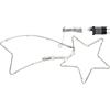 Magie di Natale Stella cometa con tubo a led bifacciale effetto Neon per esterno (65 cm, Luce Fredda)