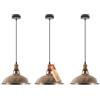 LEDSone Modern Vintage Pendant Light Industriale Plafoniera Ideale per Sale da Pranzo, Bar, Club e Ristoranti Base E27 (Rosso Curvo, Nessuna Lampadina) (Rame spazzolato (senza lampadina))
