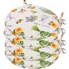 emmevi Set 4 Cuscini Sedia Provenza Rotondi Cotone Lavabili Morbidi Coprisedie Tondi Stile Provenzale