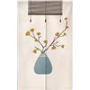 Surwin Noren Giapponese Tenda da Porta in Lino, Vintage Giapponese Noren Divisorie Lunga Tappezzeria per Finestra Cucina Ristorante Negozio Doorway Decorazione (90x180cm,Ginkgo biloba)