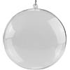 Netuno 5 pezzi medaglioni in acrilico 12 cm palline di Natale piatte in plastica trasparente apribili con foro per appenderle decorazioni natalizie acriliche addobbi fai da te Natale