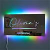 zouwii Specchio Luminoso Con Nome Personalizzato Per Camera Da Letto, Specchio Luminoso A Led Per Parete, Insegna Luminosa Al Neon Personalizzata Per Camera Da Letto, Regali Di Nozze Personalizzati