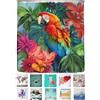 arteneur®, tenda da doccia antimuffa pappagallo, 180 x 200 cm, riciclata con Öko-Tex Standard 100, orlo appesantito, opaco, impermeabile, lavabile