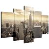 Cuadros B&D XXL - Quadro 100x50 cm 5 Pezzi - Stampa su Tela Strutturata Grande - Quadri Moderni Componibili Camera da Letto Matrimoniale - Stampe da Parete Arte - Città New York d-B-0006-b-m