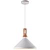 GASIASHOP SRL UNIVERSO A92 LAMPADARIO IN METALLO A CAMPANA CON PORTALAMPADA PER LAMPADINE E27 BIANCO - NERO (BIANCO)