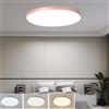 Chao Zan Plafoniera LED Faretto a Soffitto Bagno Faretti LED da Soffitto Lampada plafone Nero Legno 30W 2800LM Bianco Caldo 2700K 4000K Bianco freddo 6000K Rotonda per Soggiorno Cucina Corridoio rosa (56W)