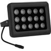 AntDau71® Illuminatore Infrarossi 15 LED di Colore Nero 900 Lumen Visione Notturna 30 m IP66 Impermeabile 120° per Telecamere CCTV, IP, WiFi, Sicurezza Esterni - CW769