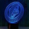 QQY Luce notturna 3D, Lampada da illusione ottica 3D colorata a LED Lampada da tavolo da tavolo con luce notturna USB a sfioramento per i regali dei bambini delle ragazze dei ragazzi (Tre anelli)