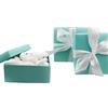 C.X.Y. 20pz Portaconfetti Cubo Colore blue tiffany Con Nastro Bianco
