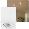 Sweet Led Set di Luci a LED Sweet da Incasso 230V IP20 - Incluso Lampadina LED GU10 7W 3000K, Faretto Orientabile da Soffitto Quadrato, Spot da Incasso in Alluminio, Faretto da Soffitto Dimmerabile, Bianco
