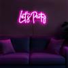 KASANOVA Scritta Neon Rosa Let's Party da Parete USB