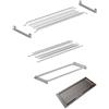 AERREGI SET SCOLAPIATTI COMPLETO DI TELAIO E VASCHETTA RACCOGLIEGOCCE IN ACCIAIO INOX | KIT SCOLAPIATTI IN ACCIAIO INOX 56cm PER PENSILI DA 60cm | PRODOTTO MADE IN ITALY |