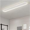 GZZBMY Metallo Plafoniera LED Rettangolare 24W Lampada da Soffitto Moderna Alluminio Iluminazioni da Plafoniere 100W Equivalente Illuminazione per Soggiorno Camera da Letto (Bianco Luce Bianca,100CM)