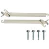TENDAGGIMANIA Braccetti per Tende da Sole a Caduta Esterne in Alluminio - 1 Coppia di Bracci Tende da Sole Ricambi Regolabili + 4 Viti autoforanti Incluse - Colore Avorio - Misura 50 cm