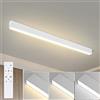 Glitzerlife plafoniere LED a soffitto soggiorno - 80CM lampada soggiorno lunga moderna lampada da ufficio a soffitto dimmerabile con telecomando illuminazione pannello da 25W per camera da letto