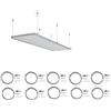 rivestiiltuogarage 10 pezzi Kit Montaggio Pannelli LED Cavo di Sospensione Regolabile in Acciaio Inossidabile Filo Cavetto per Lampada a Sospensione per Pannello LED Lampadari Sospesi