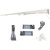 TENDAGGIMANIA Binario a Soffitto e a Parete- Bastone Binario a corda - Misura da 168 CM A 300 CM - completo di viti,tasselli e supporti per il montaggio