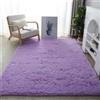 Treer Tappeto Salotto Moderno Pelo Lungo, Tappeto Peloso Soggiorno Antiscivolo Tappeti Pelosi Camera da Letto Morbido e Soffice per Decorazione Tappeti (80 * 160cm,Viola)