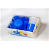 N/D Sottobicchieri Reggibicchieri in Plastica Set 6 Pezzi Porta Bicchieri Antivento Anticaduta (Blu)