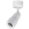 Generic Faretto a fuoco regolabile a LED, lampada d'accento montata su superficie, luci spot per montaggio a soffitto o a parete, illuminazione zoom direzionale ambientale(Bianco-7W,Luce neutra-4000K)