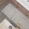 Comart - Tappeto Cucina Manhattan - Impermeabile - Antiscivolo - Antimacchia - PVC Intrecciato - Passatoia Effetto Metallico Brillante - per Corridoio, Cucina e Bagno - Shine Light Grey - 50x140 cm