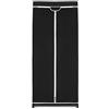 DREAMADE Armadio Semplice in Tessuto Armadio Cabina Pieghevole con Ripiano, 75 x 50 x 170 cm (Nero)