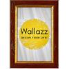 Wallazz Cornice Portafoto in Legno Pregiato - Made in Italy - Vetro Sintetico Infrangibile Crilex - Disponibile in Diverse Varianti - Design Italiano e Qualità Artigianale, 25x35cm Noce