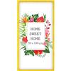 MG Design Cornice 50x100cm - colore Giallo, in legno, con vetro acrilico - da appendere in verticale o in orizzontale, senza sfondo, per foto, poster, puzzle