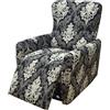 WWQQKJ 4-Pezzi Copripoltrona Relax Reclinabile Universale, Moderna Fodere Copripoltrona Reclinabile 1 Posto Elasticizzato Lavabile Rimovibile,Copertura per Poltrona Reclinabile(Color 23)