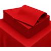 MAQA 25 Tovaglie TNT 140x140 cm, Tovaglie in Tessuto Non Tessuto Antimacchia, Usa e Getta, Coprimacchia Eleganti per Ristoranti, Catering, Feste, Eventi e Cerimonie, Rosso