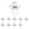 ledscom.de 10 pz. plafoniera da incasso TELA, porcellana, bianco lucido, rotonda, 99mm Ø, 1x E27 max. 60W