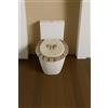 Corredocasa Copriwater Copri tavoletta WC in Tessuto Misura Standard Manifattura Italiana Diversi Colori (Panna)