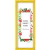 MG Design Cornice 20x50cm - colore Giallo, in legno, con vetro acrilico - da appendere in verticale o in orizzontale, senza sfondo, per foto, poster, puzzle