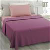 L'ANTICO ARCOLAIO - Lenzuola Una Piazza e Mezza Set 3 Pezzi (Lenzuolo Sotto Rosa, Lenzuolo Sopra Malva) Lenzuola 1 Piazza e Mezza Jaquard in Microfibra, Biancheria da Letto Made in Italy