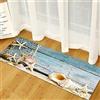 Morbuy Tappetino per Porta Ingresso, Zerbino Stampa Mare 3D, Antiscivolo, Lavabile, Morbido, per Interni Ed Esterni, per Bagno, Cucina, WC, Balcone (Conch Star,40x120cm)