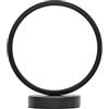 Kukyller Lampada circolare, innovativa lampada da comodino compatta a risparmio energetico a LED per la cura degli occhi Lampada da notte decorativa per camera da letto (Nera)