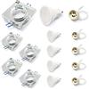 KOLORENO Set faretto da incasso Oh Tami - 5x incasso LED in vetro 11x11x 4 cm + 5x attacco GU10 3x3x3 cm 5x lampadina GU10 5W 4500K - 20x6x11 cm - quadrato - fisso - argento