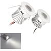 QICBYING 2PCS Faretto A Fascio LED Luci - Faretti LED, Mini Faretto A LED Da Incasso Dimmerabile Da 3W Illuminazione Per Scale, DC12-24V Sotto Luci Per Armadietti, Luce Per Armadietti Da Interni(Warm white 300
