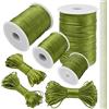 LEREATI Filo Nylon per Braccialetti 2.5mm x 100m Coda di Topo Cordoncino per Collane Filo Non Elastico per Braccialetti Resistente Filato Gioiello, Filo per Macrame Perline Fai da Te (Verde Militare)