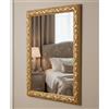 MO.WA Specchio da parete legno classico oro 69x49, Made in Italy, Specchio moderno rettangolare per soggiorno camera da letto bagno, arredo casa