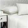 NARCISO - Lenzuola Letto Singolo Cotone Made in Italy, Set Lenzuola Letto Singolo con Profilo Decorativo Look Moderno, Fantasia Tinta Unita in Varie Colorazioni di Design (Panna)
