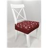 Russo Tessuti Set 6 Cuscini Sedia Coprisedia Imbottiti Vesto Molla Loneta Elastico COLOR 40x40 Lucy rosso