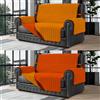 BANZAII TEXTILE INNOVATOR ONLINE Banzaii Copridivano 2 Posti Antimacchia, Salvadivano Trapuntato Bicolore Arancio Scuro/Arancio Chiaro, Larghezza Seduta 115 cm