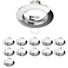 ledscom.de 12x cornice da incasso a soffitto CIRC, rotonda, cromo lucido