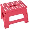 Generico Sgabelli per camerette bagno cucina giardino per bambini e adulti in PVC con maniglia portata fino 150 kg (21 x 17 x 18 cm, Rosso)