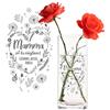 Casa Vivente Vaso da Fiori Rotondo in Vetro con Incisione Personalizzata per la Mamma, Accessori Decorativi Casa e Giardino, Idee Regalo Festa della Mamma